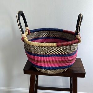 Anthropologie Terrain Handled Basket NWT